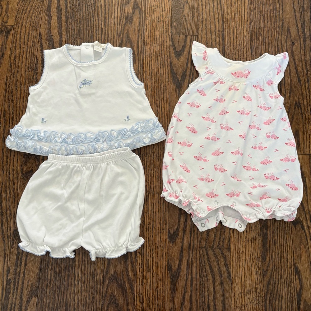 Two Kissy Kissy baby girl outfits 3-6M